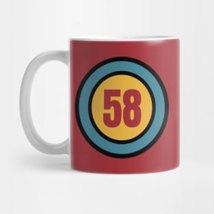 The Number 58 - fifty eight - fifty eighth - 58th Mug